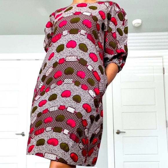 African Print Vibrant Summer Dress - Picture 2 of 4